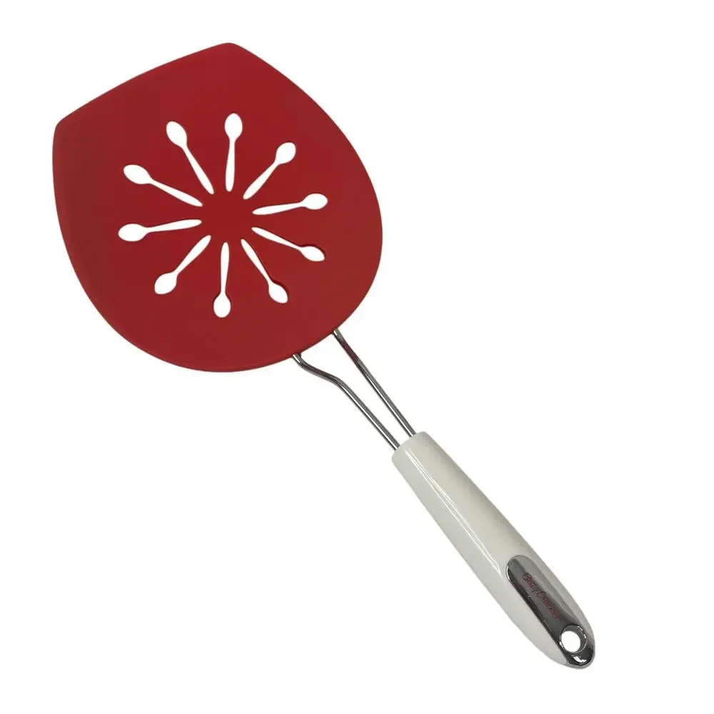 Betty Crocker Nylon Slotted Spatula Kitchen‎ Utensil Red Wide Flipper Turner